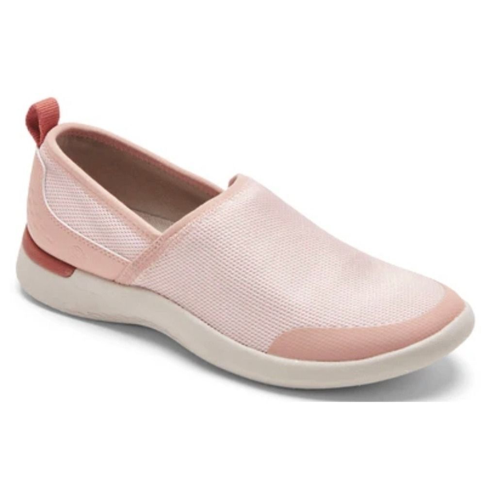 Rockport Women's Slip On Sneakers Pink Mesh Comfort Walking Shoes Size 7